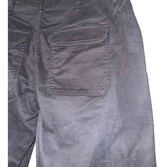 Anthropologie Pilcro Straight Leg Raw Hem Black Pants Women's 27 Flap Pockets - Picture 5 of 9